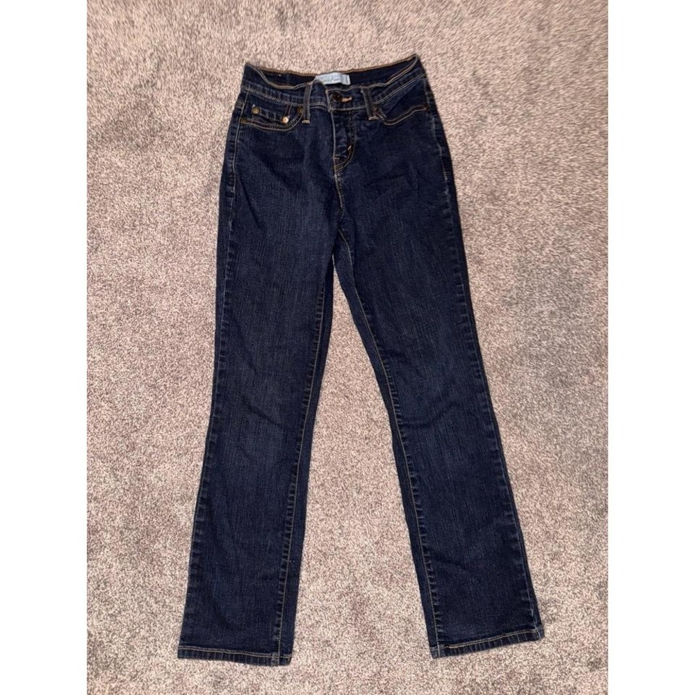 Levi's Straight 512 Perfectly Slimming Women's Dark Blue Denim‎ Jeans